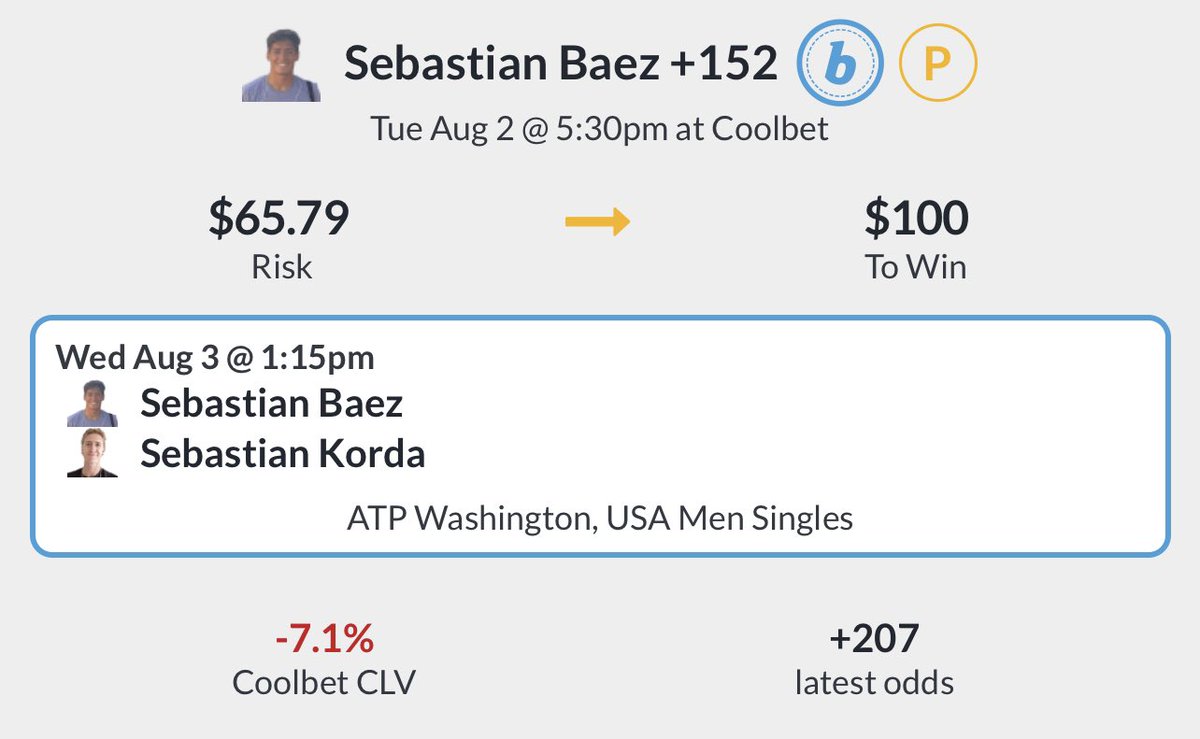 GaelenBet's tweet photo. Sebastian Baez ML 2.52
Sebastian Baez +3.5 1.94
LIKE π if tailing
#BOTY #RealSebbie #BoyVsMan https://t.co/kv3nC64JvD