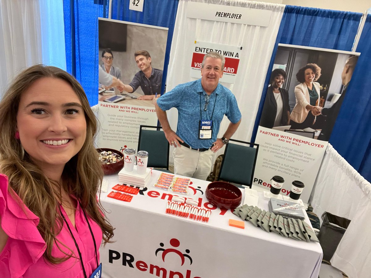 PRemployer's tweet image. We are all set up at booth #42 at MGMA. Make sure to stop by and see us! #partnerwithexperts #whatsupinhealthcare #MGMA2022