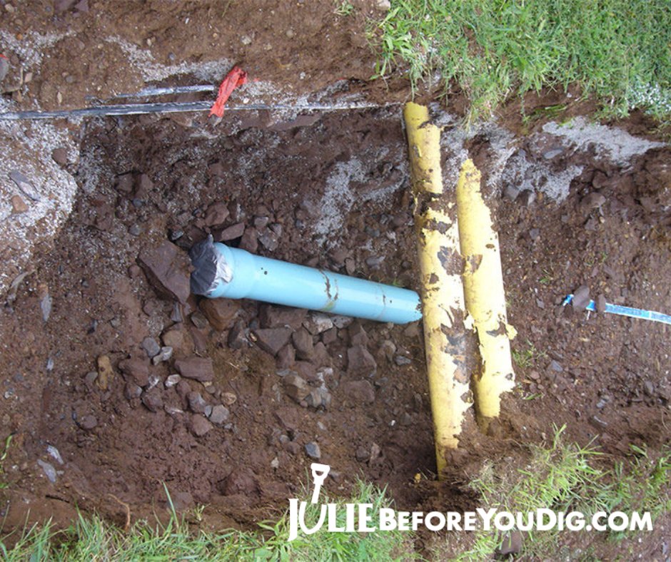 JULIE1call's tweet photo. There is more than just dirt beneath the surface.  Buried utility lines carry vital resources to our homes and businesses.  Protect yourself, your family and your community.  Contact JULIE at https://t.co/Uvrhhc42Tq or #Call811 before you dig.  #JULIEBeforeYouDig https://t.co/b9R1wu8lOW