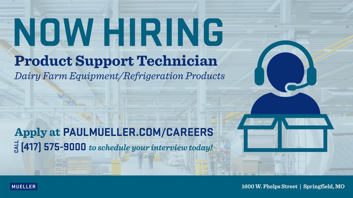 To review the full details and apply for this job opening, go to paulmueller.cc/3A3F8jT.