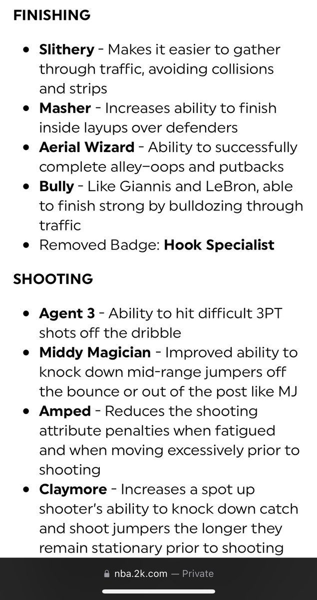2KIntel's tweet photo. All New and removed badges in #NBA2K23 https://t.co/dVzVCgEfrb