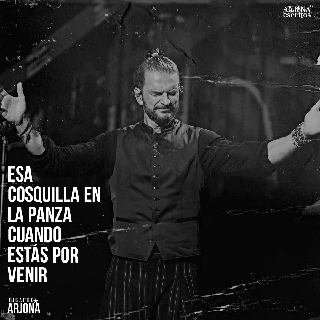 ArjonaEscritos's tweet photo. Esa cosquilla en la panza cuando estás por venir. ⋆ᴅɪᴍᴇ ǫᴜᴇ ɴᴏ🎙༄✮⋆ @Ricardo_Arjona https://t.co/MVOijX6Ihn