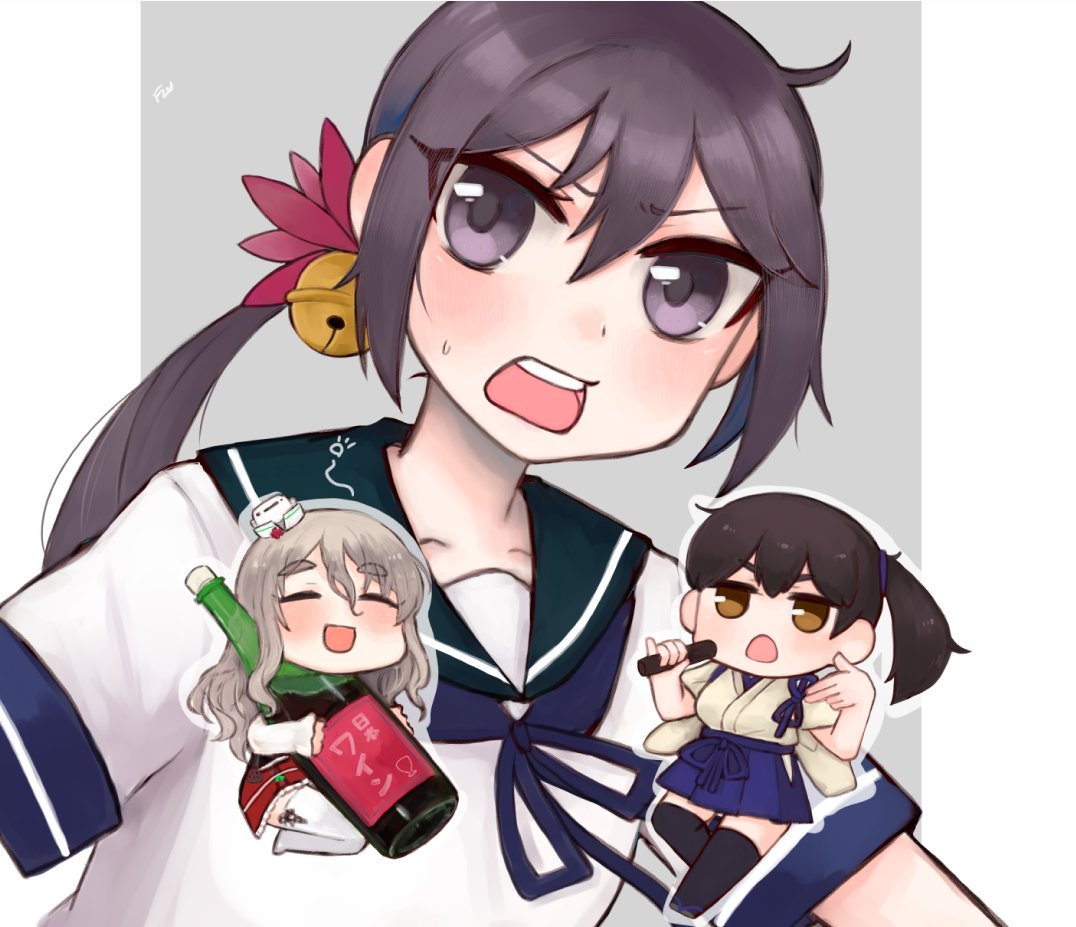 曙(艦これ) ,加賀(艦隊これくしょん) ,ポーラ(艦これ) 「 」|フジノ🍶のイラスト