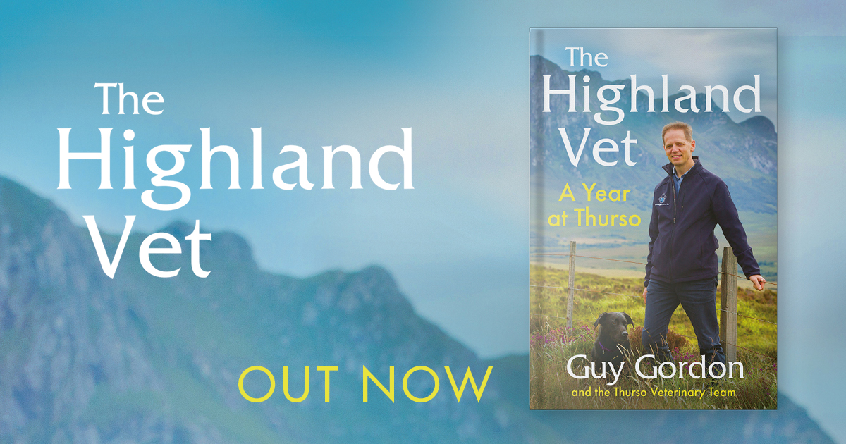 The Highland Vet: A Year At Thurso is out now! Guy Gordon and the team take you through a year at the clinic – from performing animal caesarean sections at all hours to missing special occasions to treat much loved family pets in crisis. 
Buy the book here smarturl.it/thehighlandvet