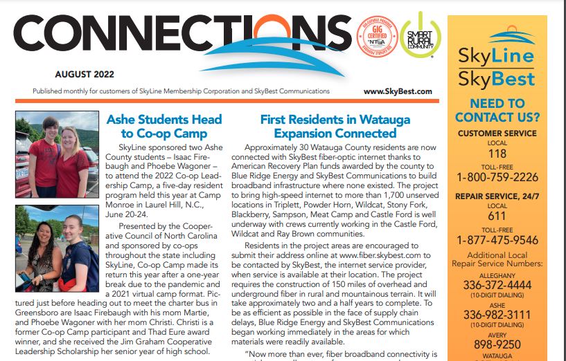 Carolinas_Coops's tweet photo. News Alert! @SkylineSkyBest shares in their August newsletter about their students that attended Cooperative Leadership Camp.  AND they sent a second generation camper! #CoopsNC #CoopsEducate Find out more here: https://t.co/nWlQ4MPitD https://t.co/dKUdwzFeF4