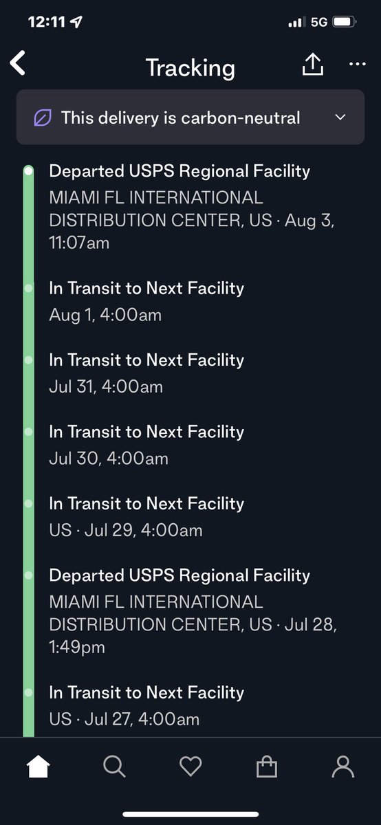krudolph75033's tweet photo. @USPSHelp - I ordered a couple of shirts last month and according to my tracking information they left Miami 4 times now. Any idea when they actually may leave Miami and head my way?? https://t.co/H8lTY8qOe7