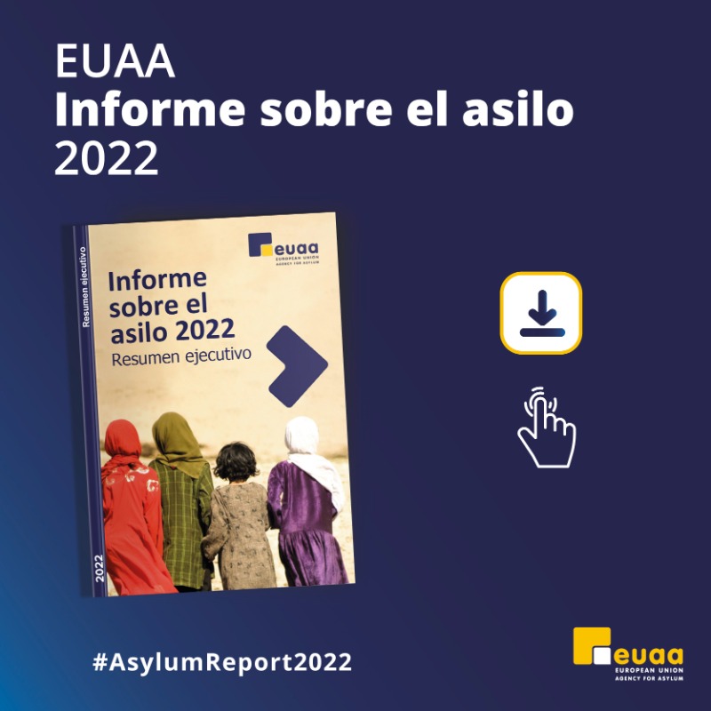 EUAsylumAgency's tweet photo. 4 in every 100 #asylum applicants in 🇪🇺+ countries are children travelling without a parent. They have made the journey alone.

Do you want to know more? Check out ⬇️ the executive summary of the #AsylumReport2022!

Available in 🇪🇸 🇫🇷 🇮🇹 🇷🇺 🇸🇦 &amp; much more!