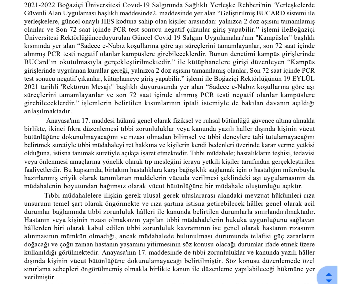 kuskokusu's tweet photo. Aşı-pcr olmadığımız için Boğaziçi Üniversitesi bizi 2hafta kampüse sokmamıştı, biz de arkadaşlarımla dava açmıştık okula. Bir ay önce duruşma oldu, haber bekliyorduk, geldi. Evet, biz o davayı kazandık elhamdülillah🤭 @ozgurBoun sayfasında paylaşıcaz inşaAllah dosyanın tamamını. https://t.co/TR1idmBxCI
