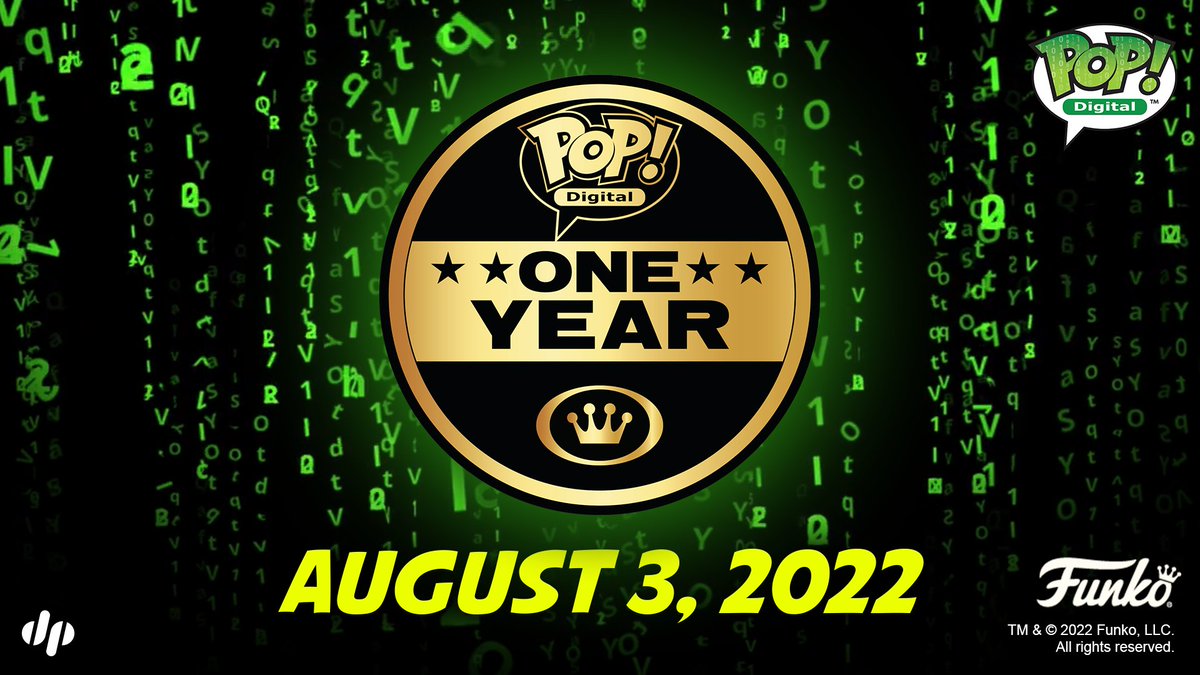 Time flies when you’re having fun! Happy 1 Year Anniversary Digital Pop! Want to learn more about all the drops so far? Check out the Funko Official Blog, here: bit.ly/3zqL6K1 #Funko #FunkoDigitalPop @Dropppio @WAX_io @tokenheadio