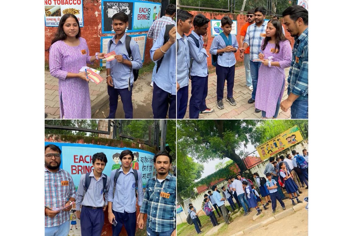 iVishal_Verma's tweet photo. Day 1 of #SchoolMembershipDrive by Karyakarta's of ABVP Chandigarh Mahanagar.. https://t.co/Smc7PCTXOx