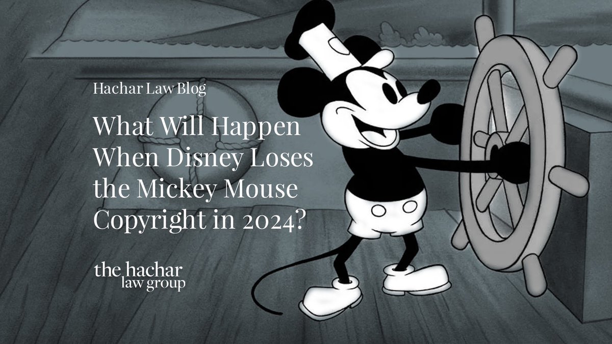 HacharLawBlog✍🏼:  Did you know Disney has long sought to extend the copyright on the Mickey Mouse characters?

Let's break down the case ⬇️⬇️⬇️

Read Hachar Law Blog→ 🔗  go.mindmeltcreative.com/3JsbHec

#Hachargroup #HacharLawGroup #Copyrights #DisneyWorld #MickeyMouse