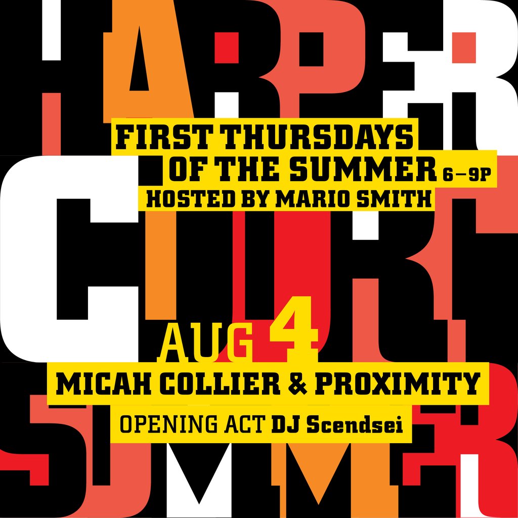 55th_57th_HP's tweet photo. TOMORROW! GET YOUR CHAIRS!

THURS., AUG 4 - 6-9 PM

The Harper Court Summer Music Series is back with @micahcollier17 &amp; Proximity and DJ @scendsei - hosted by @marioinhydepark.

Presented by @uchiengagement &amp; @thesilverroom

#hcmusic #harpercourtchicago 

https://t.co/uu7FQQzPCA https://t.co/nZIpWoBX9J
