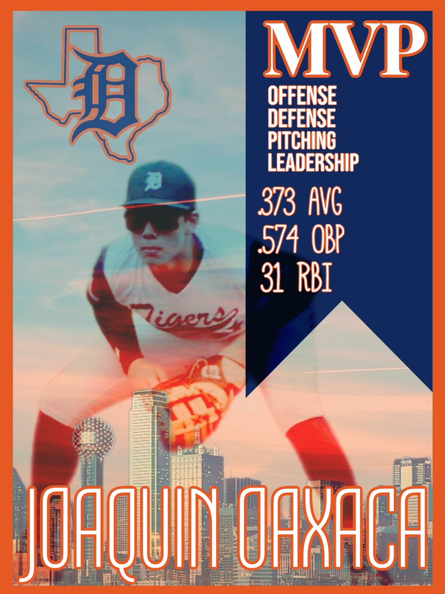 15uHahn's tweet photo. MVP @joaquin_oaxaca led our team in avg for most of the Summer with serious pop, manned 1b like it was his job and closed out big ball games on the mound. But it was the accountability, coachability and leadership that stood out the most. 
#6thtool #gameface
 @dtigerscentral https://t.co/KJHr8qSHq6