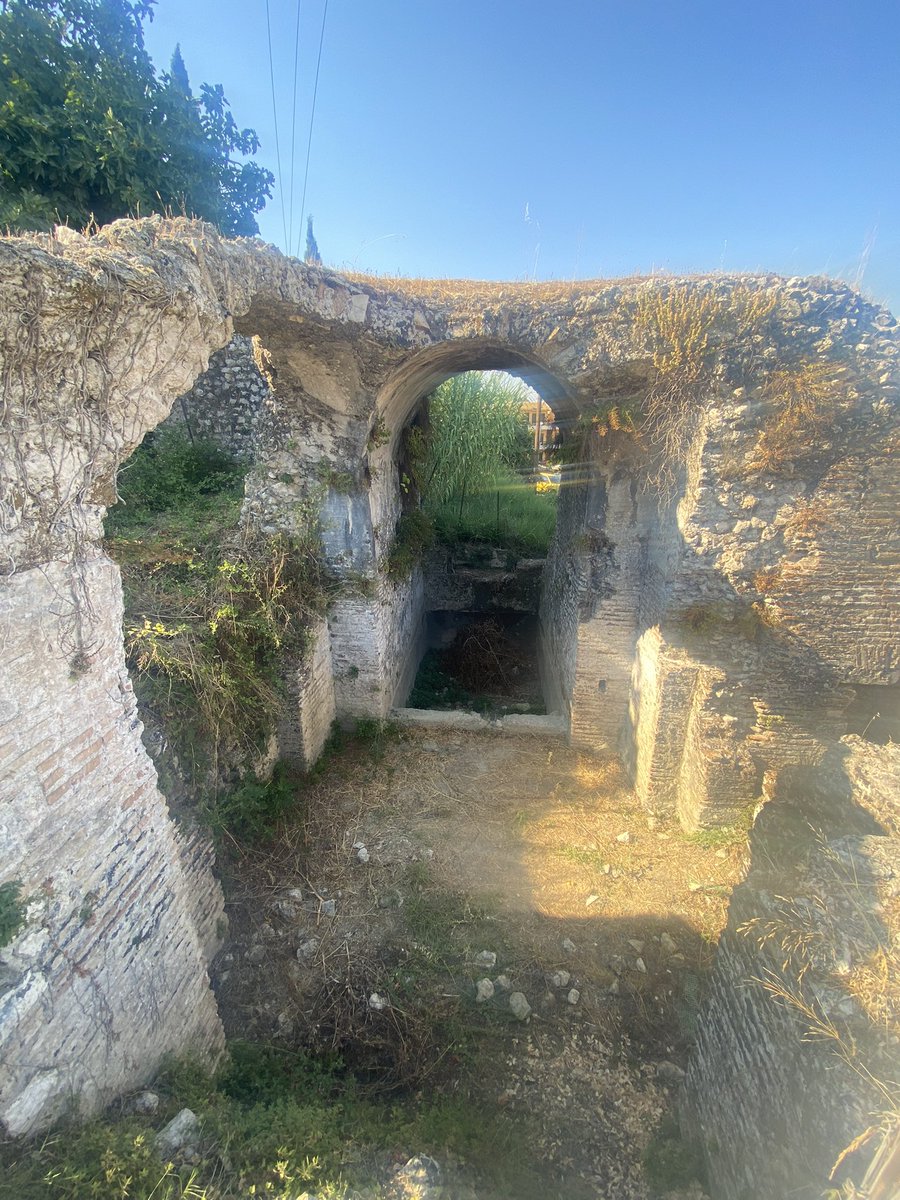 RunshawClassics's tweet photo. The sign no one on holiday with a Classicist wants to see when you’re just looking for somewhere nice to have a drink! #Benitses #romanruins #corfu https://t.co/YOsPtqhQnI