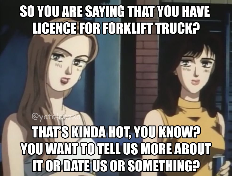 Yatoleczka's tweet image. Easy now ladies! One at a time!
#initialdmemes #initialdworld #initialdfans #InitialD #memes #Shitpost #Shitpoststatus #ImpactBlue #Sayuki #Mako #sil80 #Nissan