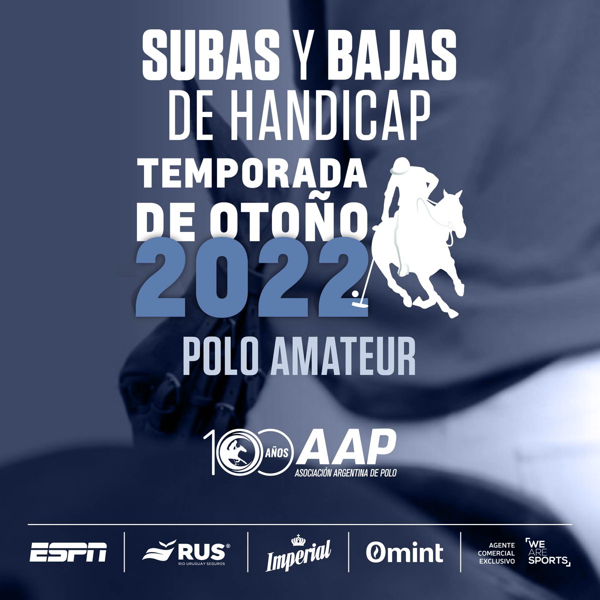 #HandicapsFemeninosyAmateurs

La AAP modificó las valorización de 33 polistas femeninas y 49 amateurs. 

Para ver el listado de Polo FEM ingresen a aapolo.com/es/news/8692; mientras que para visualizar los Amateurs, hagan click aquí: aapolo.com/es/news/8693 .