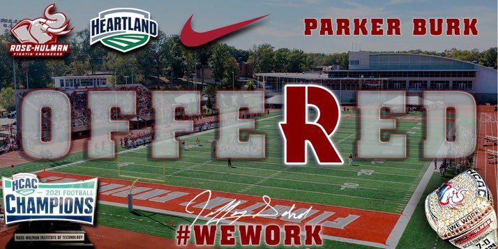 Parker Burk (@parkerburk1) on Twitter photo After a great talk with Coach Stanton I am very grateful to have received an offer from Rose-Hulman Institute of Technology! <a href="/Coach_Stanton1/">Jeffrey Stanton</a> <a href="/RoseHulmanFB/">Rose-Hulman Football</a> <a href="/CoachSokolRHIT/">Jeff Sokol</a> After a great talk with Coach Stanton I am very grateful to have received an offer from Rose-Hulman Institute of Technology! <a href="/Coach_Stanton1/">Jeffrey Stanton</a> <a href="/RoseHulmanFB/">Rose-Hulman Football</a> <a href="/CoachSokolRHIT/">Jeff Sokol</a>