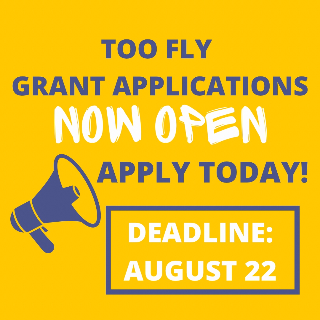 TooFlyFund's tweet photo. Too Fly grant applications are open! Be sure to head to our site to apply. Students and student groups are welcomed! Remember our DEADLINE is August 22. Get those applications in!!! ✈️🌎

https://t.co/eXo8Qw3akd https://t.co/kfuml73Azk