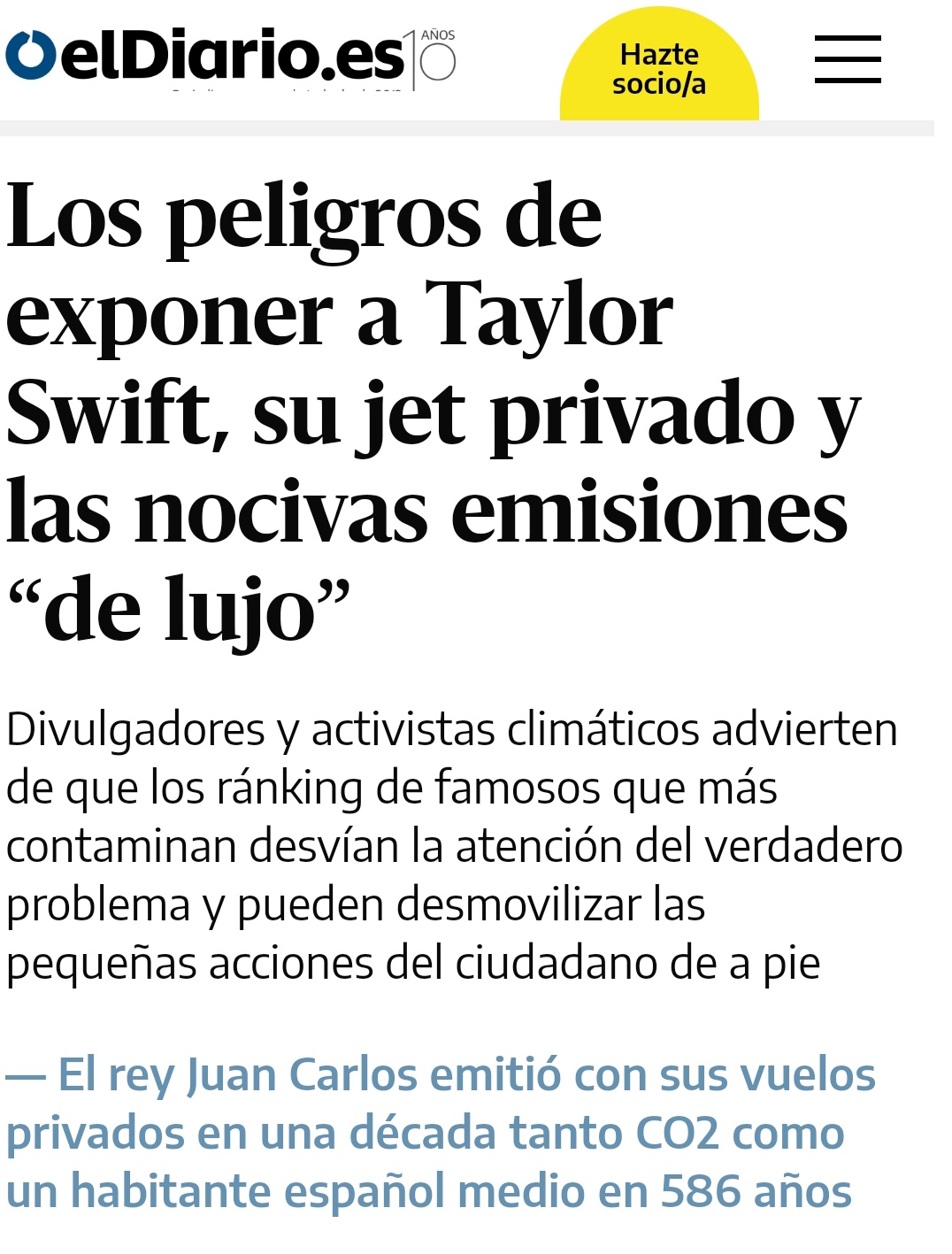 Siberet on Twitter: "Mirad este titular, el subtítulo y luego el artículo  del rey Juan Carlos al que enlazan. Desmontándose a ellos mismos en tiempo  récord. https://t.co/BxOrMZ4iwe" / Twitter