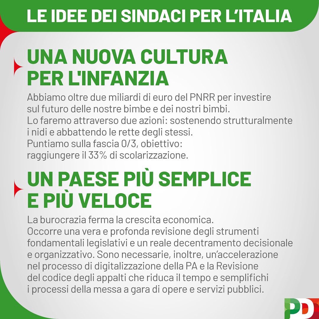 DiegoZardini's tweet photo. Sottoscrivo quanto proposto dai #sindacipd a @EnricoLetta: città verdi, ambiente, sanità, trasporti, asili nido, sburocratizzazione, sviluppo e sicurezza. Sono temi su cui è giunto il momento di dire la nostra e di lavorare, con il faro delle nostre idee.
#italia2027 https://t.co/AV10DGvXEL