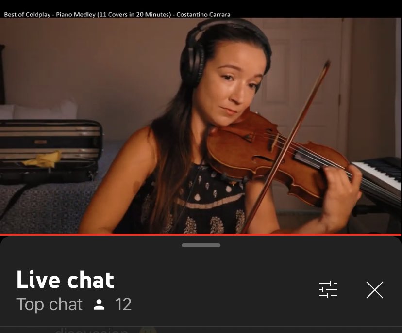 Listening live to <a href="/JuliaDinaViolin/">Julia Dina</a> live violin 4-6pm GMT. chilled improvisation.