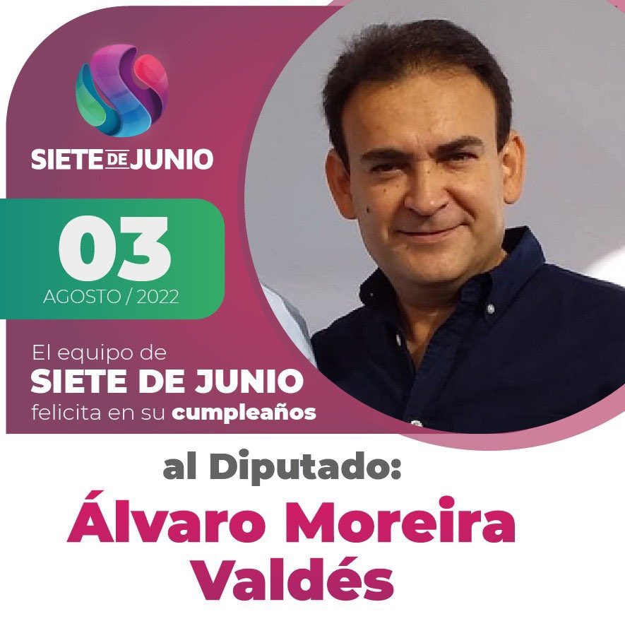 7dejuniodigital's tweet photo. 🎂 @7dejuniodigital #felicita por su #cumpleaños al Profr. @almova730 quien es #Diputado local del #DistritoXVI del municipio de #Saltillo, #Coahuila.
🥳 ¡MUCHAS FELICIDADES! 🎉 https://t.co/twU7EGTBVc