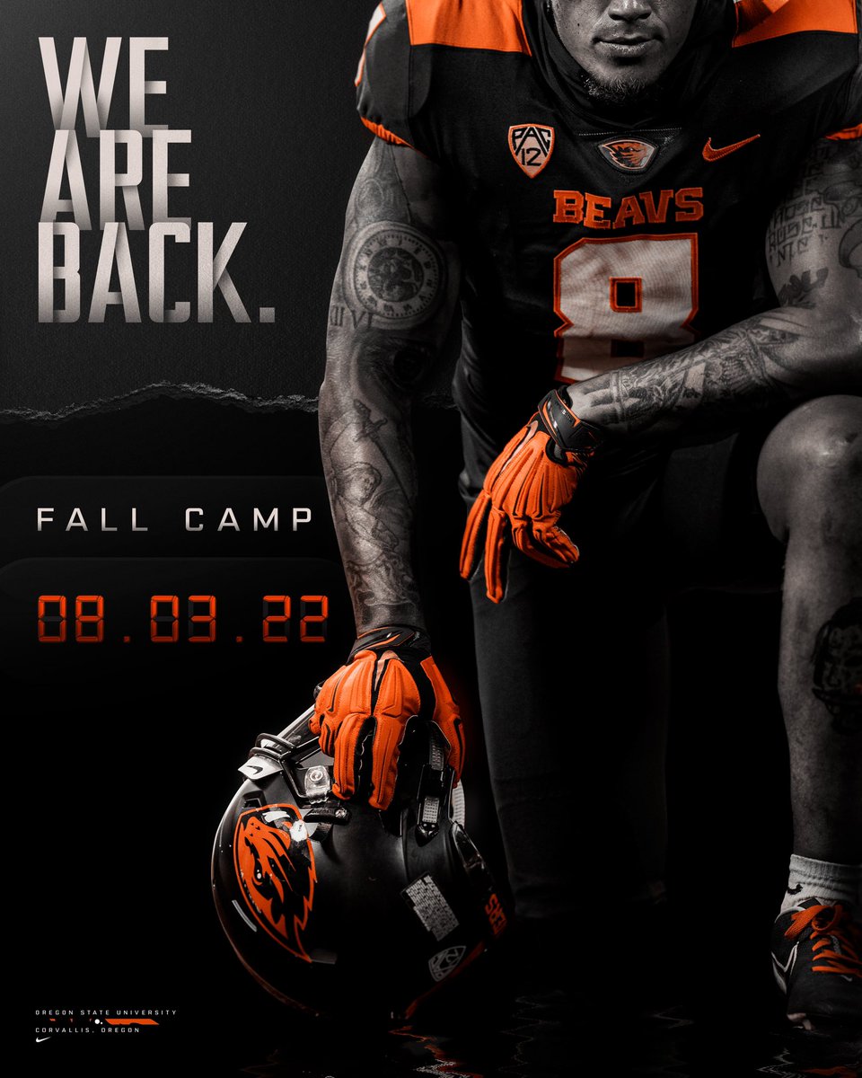 BeaverFootball's tweet photo. Beaver Nation, WE’RE BACK! https://t.co/PZb3s6xdh1