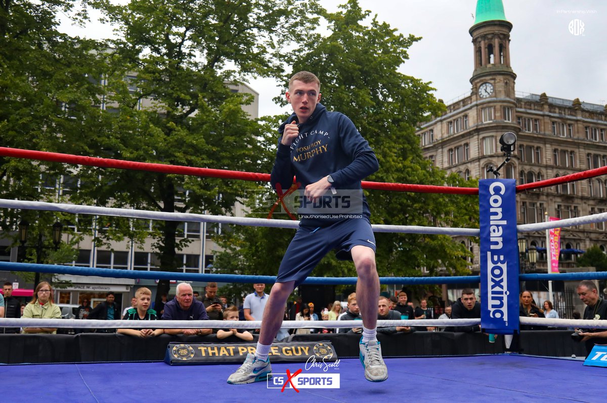 TenchuSports's tweet photo. 🥊 
@ColmMur86696653 at the Conlan Boxing workout at Belfast’s City Hall. 

📷 © @ChrisScottPics • @CSXSports

#ColmMurphy #MHDPromotions #ConlanBoxing #CSXSports #RMO #Belfast #SportsMedia https://t.co/vwbK4LYX95
