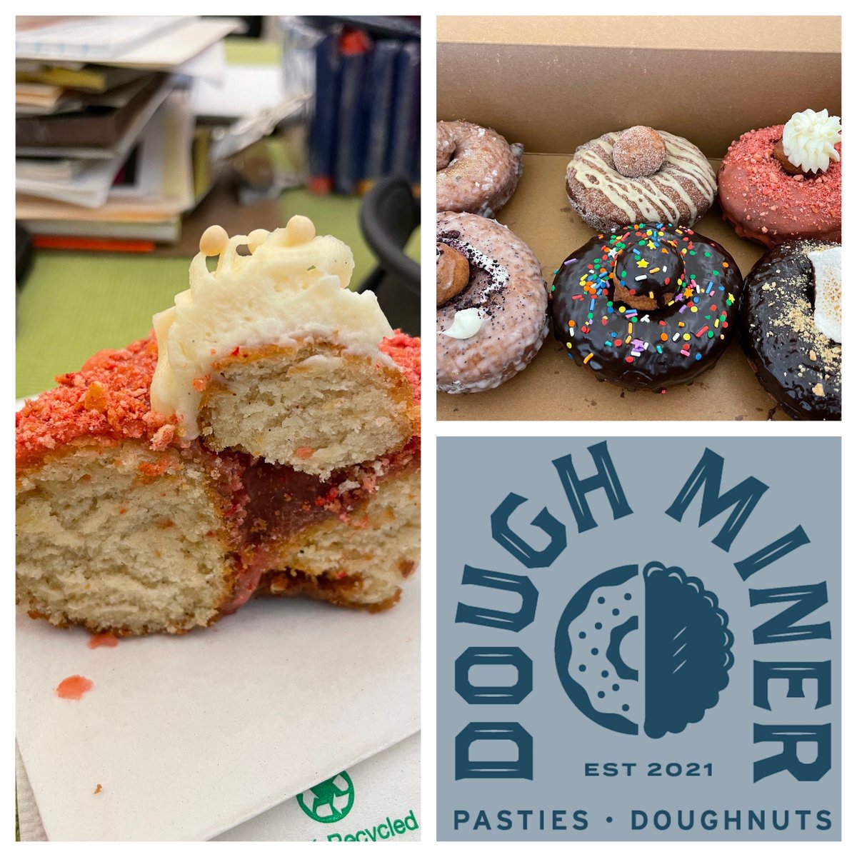 ACDCHQ's tweet photo. When a new doughnut shop opens within walking distance of the office, one tries the new doughnut shop when one is able. 

#nomnomnom #donutwednesday @TheDoughMiner https://t.co/qYOkHFNi9m