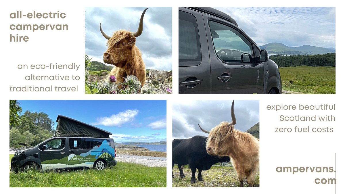 A big thank you to all who are helping us electrify Scottish tourism! Every like, share, page like or visit helps. Thank you, Ampervans.com

#electric #campervan #hire #ampervans #sustainable #travel #Scotland #tourism #family #solotravel #adventure #EV #electricvehicle