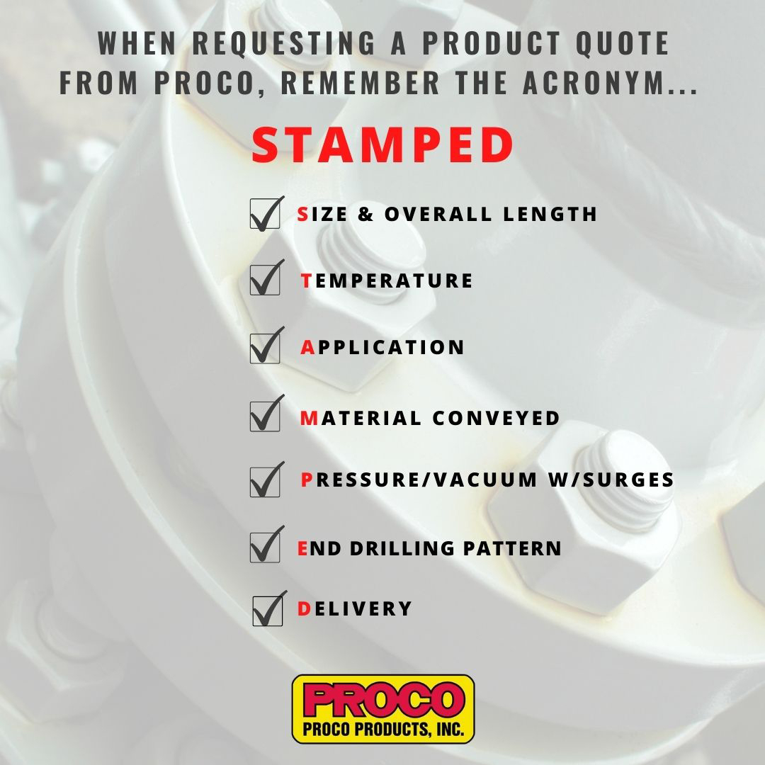 ProcoProducts's tweet photo. What factors should be considered when choosing the right style or material for #expansionjoints? Nearly all industries use the acronym STAMPED to help specify the various expansion joints for a particular system: https://t.co/iiDSZOr0er