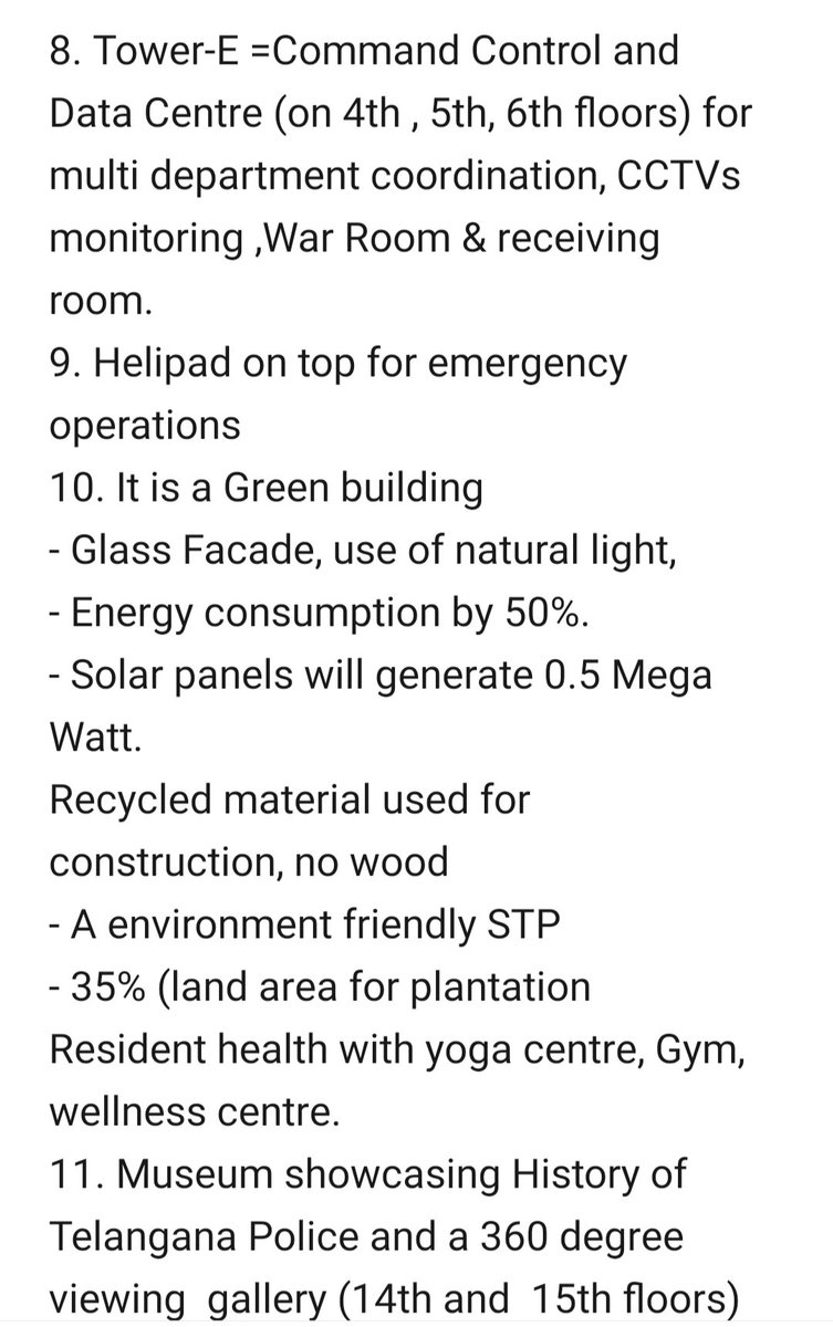 romeolikes123's tweet photo. Some of the special features of the Telangana Integrated Command and Control Centre #TICCC at Banjara Hills, to be inaugurated by CM KCR @TelanganaCMO tomorrow.
@TelanganaCOPs @hydcitypolice https://t.co/DGXdDzsg9p