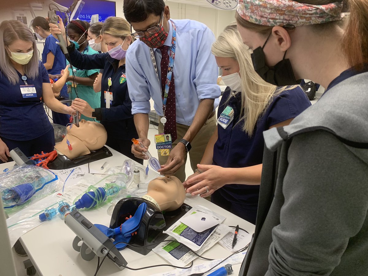 nmdalesio's tweet photo. Another fun Multidisciplinary Peds #airway course! Thanks to those that came and taught! Join us for CME-acc course this winter! @ACCMeducation @RahulKoka @p_DART1 @JHUSimCenter #pedsanes @JHUNursing @SapnaKmd @JHUPCCMFellows @HopkinsKids #MedEd https://t.co/PoNDlsTMcn