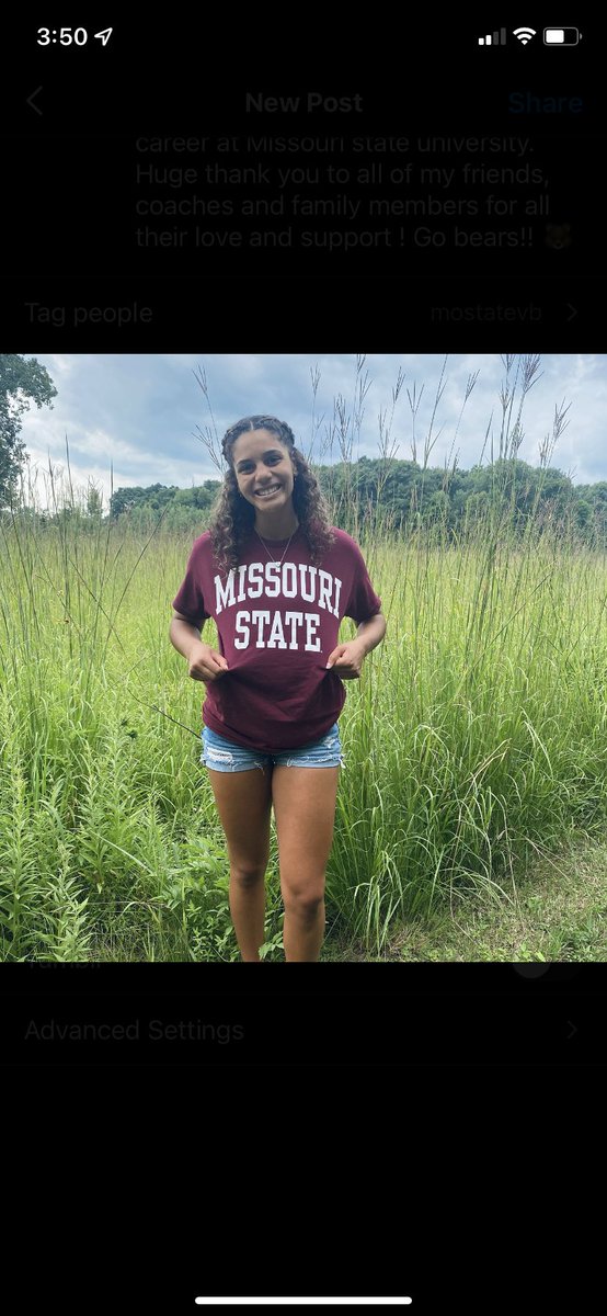 I am so excited to announce my verbal commitment to play D1 volleyball and continue my academic career at Missouri state university. Huge thank you to all of my friends, coaches and family members for all their love and support ! Go bears!! 🐻