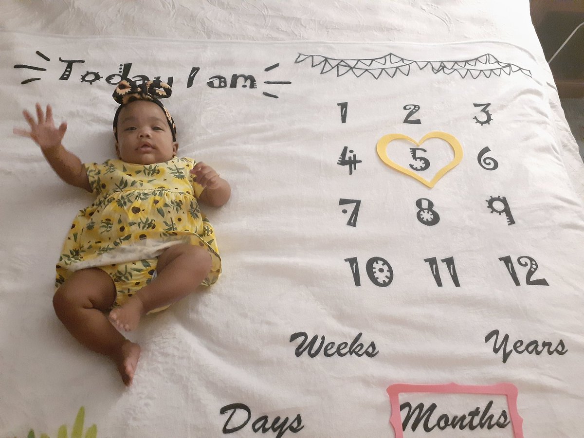 Misbluediamond's tweet photo. My sweet baby girl Giselle turns 5 months today🥰💕👣 #babygirl #5monthsold #blacklatino #mixbabies #vlog #vlogger https://t.co/zUr4tgoll6