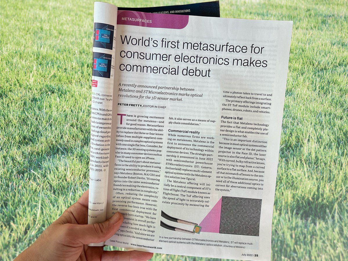 metalenzNews (@metalenznews) on Twitter photo Have you checked out the latest print issue of <a href="/LaserFocusWorld/">Laser Focus World</a> ? Great article by Peter Fretty following our (world’s first!) commercial deployment of Metalenz technology via our partnership with <a href="/ST_World/">STMicroelectronics</a> View it online here: lnkd.in/gUmeNzV6
#innovation #metasurface Have you checked out the latest print issue of <a href="/LaserFocusWorld/">Laser Focus World</a> ? Great article by Peter Fretty following our (world’s first!) commercial deployment of Metalenz technology via our partnership with <a href="/ST_World/">STMicroelectronics</a> View it online here: lnkd.in/gUmeNzV6
#innovation #metasurface