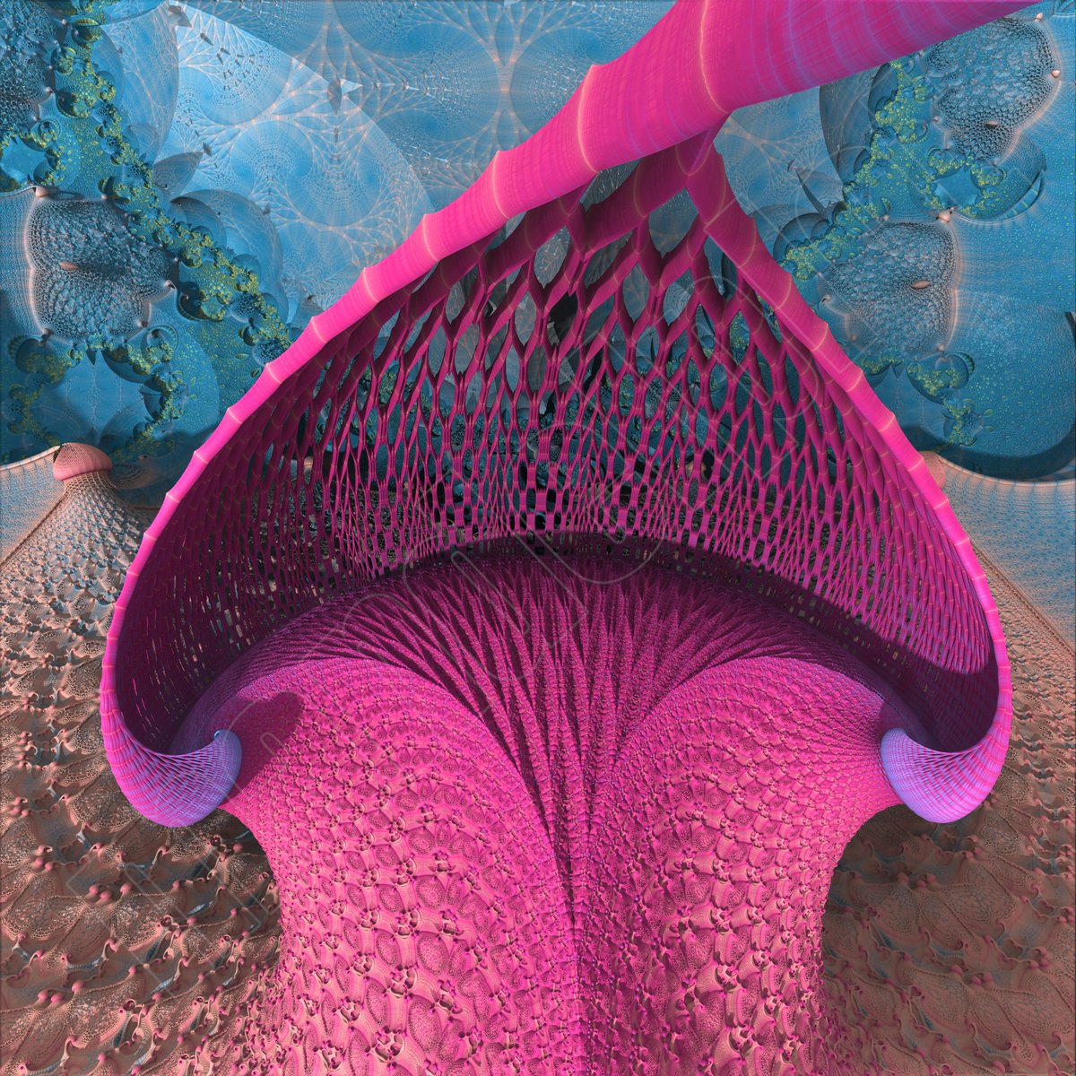 mandelplot's tweet photo. Proof of Fractal Space and Time (PoFST) 🌟🪐⌛️

🪐 4000 pixels square
⌛️ Up to 36 hours to render each on GPUs
🛟 Metadata for re-rendering stored on-chain

#Chia #NFT #3DFractals https://t.co/uYYoNHP29I