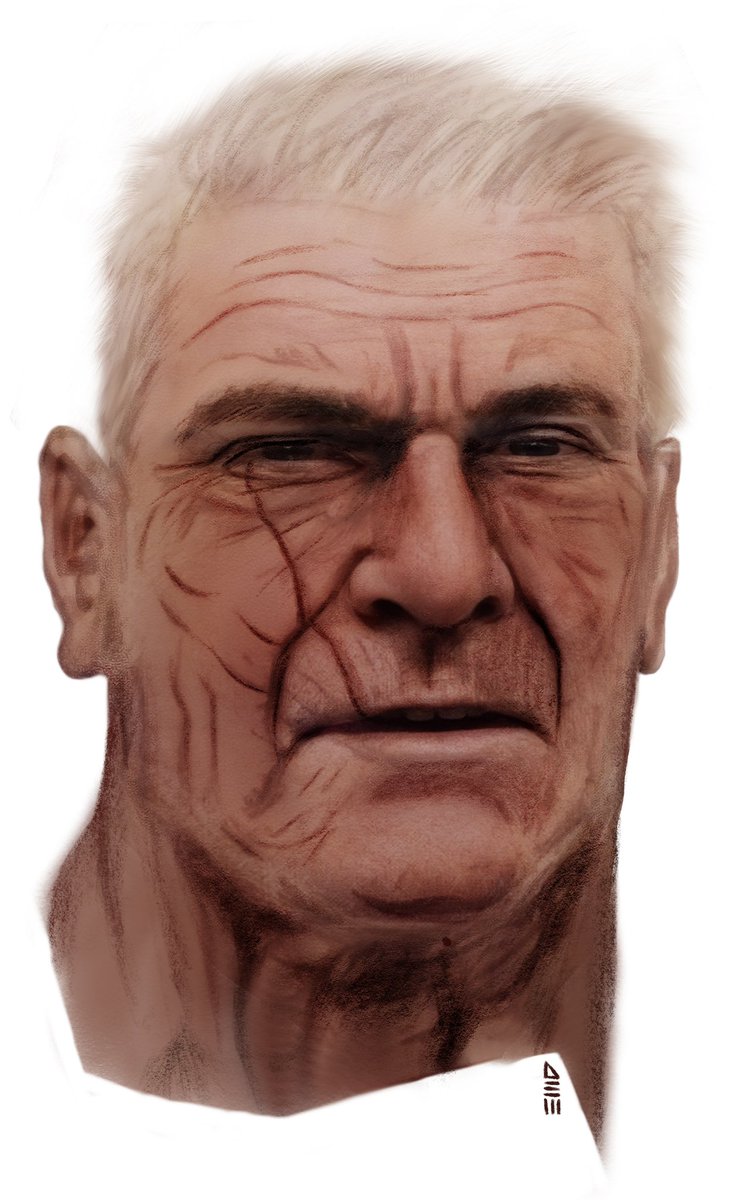 RandomFactor's tweet photo. Trying something new to me for @declanshalvey’s #OldDogTask. Mix of a sort of digital collage and drawing. Tip of the hat to my late grandpa for contributing bits of his face 😅 https://t.co/oCLLZPKYql