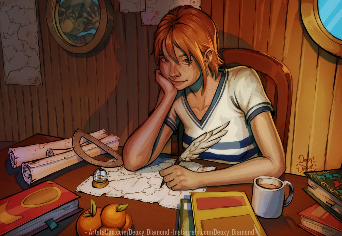 Deoxy_Diamond's tweet photo. Finalizei a fanart da Nami 🍊🧡 https://t.co/PsHVtd2eQM
