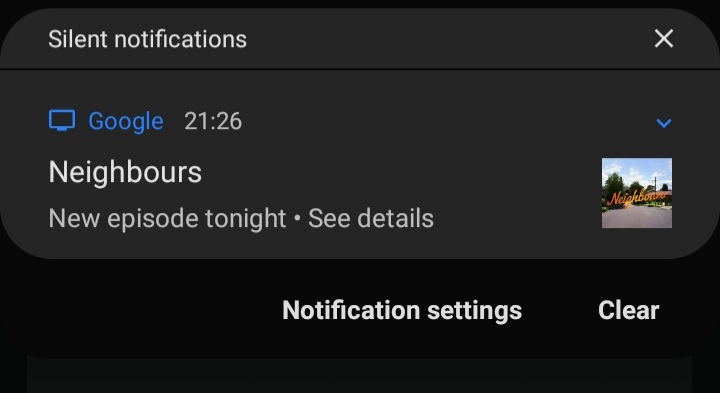 LetsAllHaveADi1's tweet photo. Genuinely just got this. Being trolled by Google #Neighbours https://t.co/gdJFiswX5E