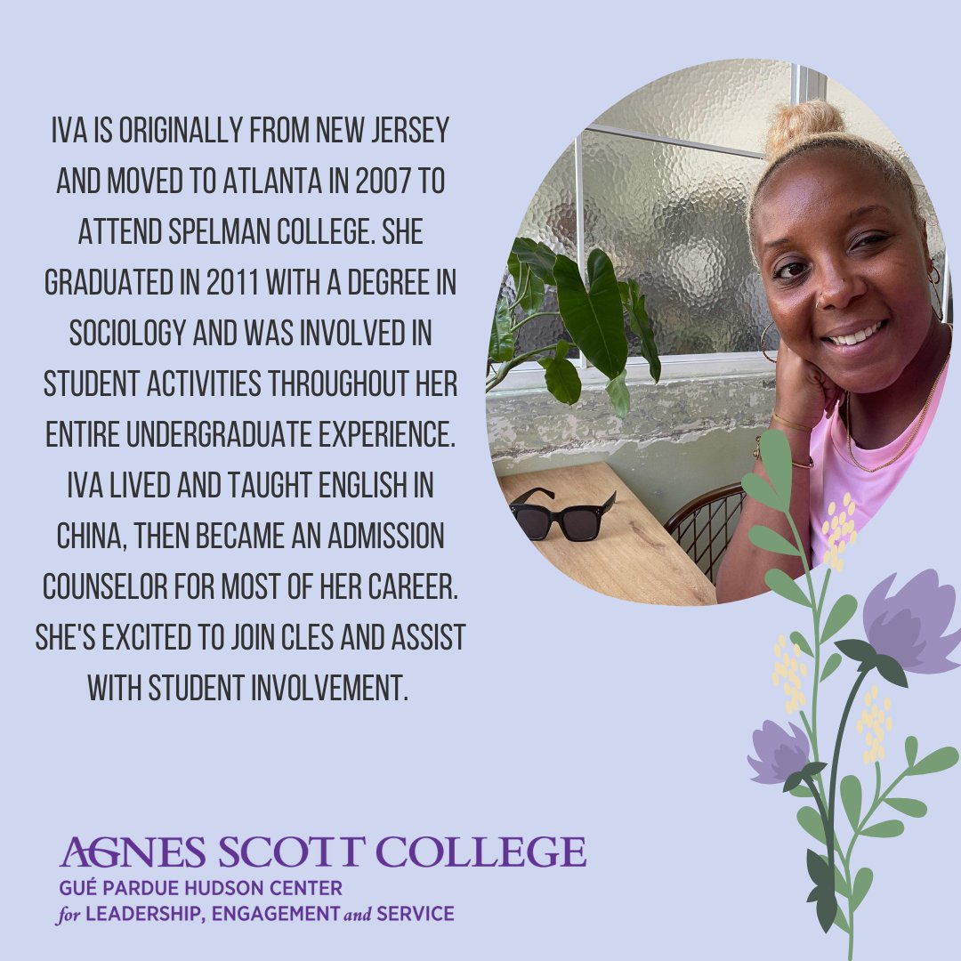 asccles's tweet photo. We are excited to welcome Iva to our CLES team! Iva will be working with all of our student organizations and helping with some of your favorite traditions. Welcome Iva below in the comments or stop by her office in Alston 201! #AgnesScott #ScottiesLead #InvolvedScotties https://t.co/gKTYTOeBT0