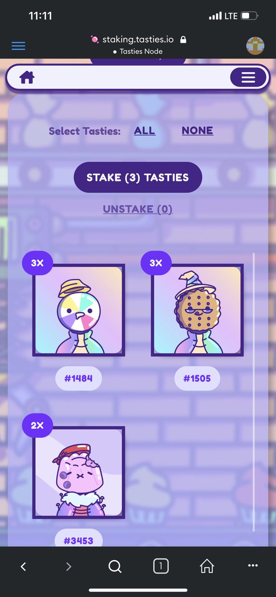 Staking is finally here 🔥🔥🔥 <a href="/TastiesNFT/">Tasties 🍬</a>