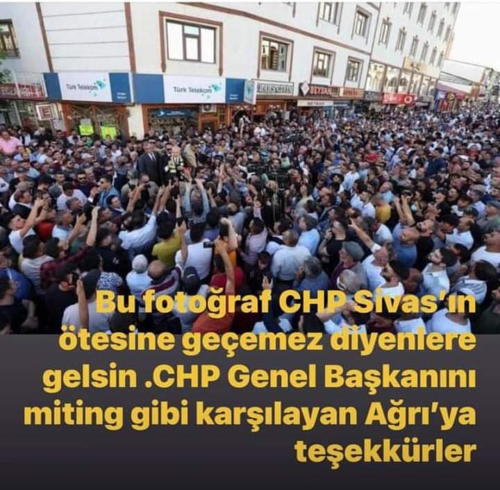 KILIÇDAROĞLU AĞRI'da :
' Bİraz daha adaletsizlik yapsın
diye oy verilir mi?'
#AmpulüSökeceğiz
AKP DÜŞTÜ..
CHP GELİYOR!