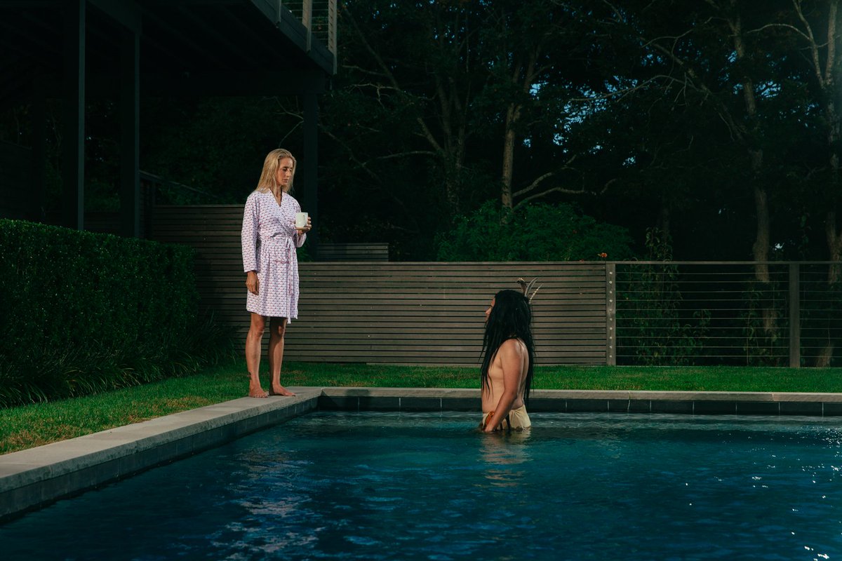 Artists' talk this Saturday, August 6 at 11am featuring Jeremy Dennis and Andrina Smith of the #Shinnecock Nation, moderated by curator MAGO.  Get tickets here: bit.ly/3OglpkO.  "I Could Stand Here All Night" 2021 by Jeremy Dennis #artisttalk #hamptons #weekendactivity