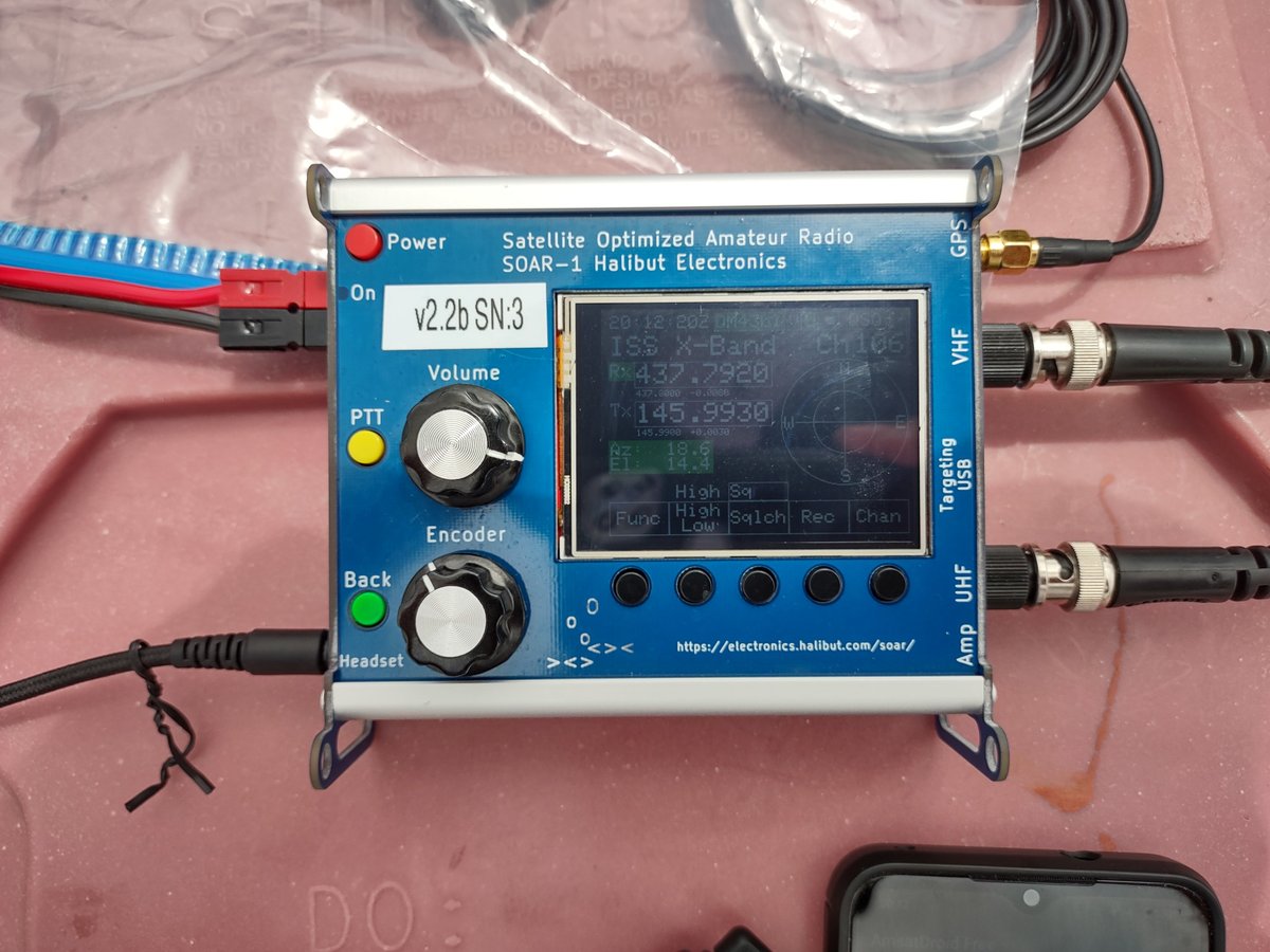 <a href="/HalibutElec/">Halibut Electronics</a> Thanks for the contact, Mark! I was in front of my house, SOAR &amp; diplexer on the trash bin, battery next to it (there was some light rain as I set up for the pass).