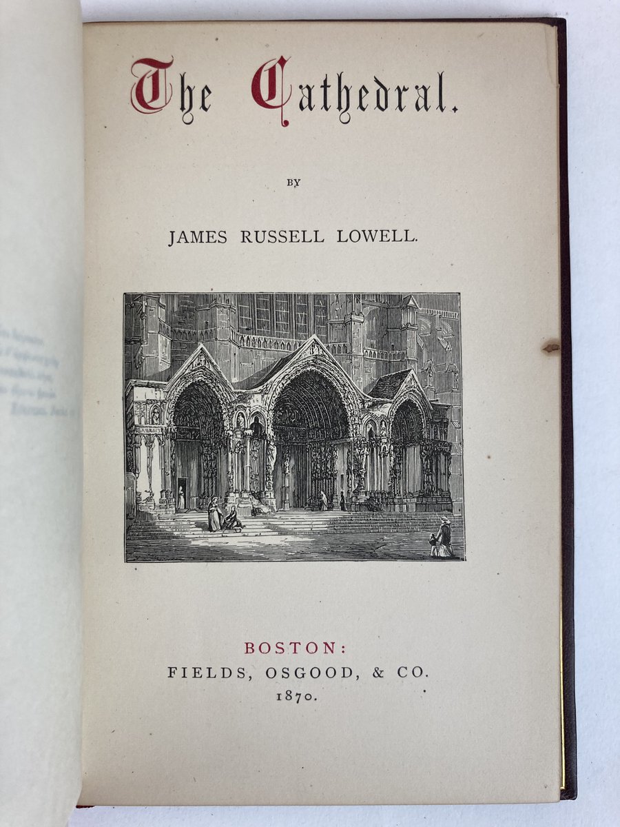 SSBrockville's tweet photo. James Russell Lowell was a prolific American Romantic poet of the 19th century. This collection includes one volume, The Courtin', with illustrations by Winslow Homer, an American painter known for his landscapes. #secondstorybooks #whatsyoursecondstory #poetry #RareCollection https://t.co/YaSjOZz4UR