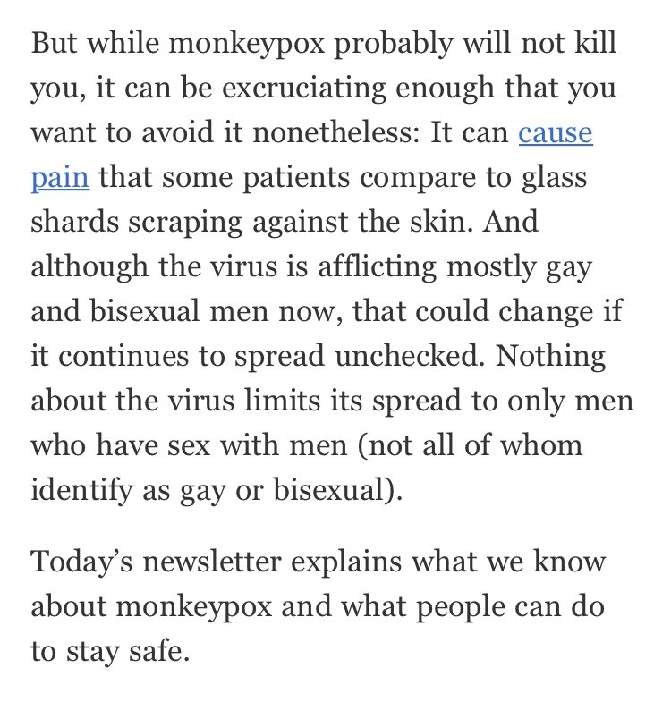 👋 CUNYverse! 👋 

More important monkeypox info below likely of interest to all of us. 

⬇️ <a href="/PSC_CUNY/">PSC/CUNY</a> @DistCouncil37 <a href="/DC37progressive/">DC37 Progressive Caucus</a> <a href="/CunySLU/">CUNY School of Labor and Urban Studies</a> <a href="/CUNY/">The City University of New York</a> <a href="/covidatcuny/">COVID @ CUNY</a> <a href="/RanknFileAction/">Rank and File Action</a> <a href="/QcUnite/">QC Adjuncts Unite! #FreePalestine #CUNYStrikeReady</a> <a href="/CUNYactivist/">CUNY Activist</a> <a href="/SluCuny/">CUNY SLU STUDENT UNION</a>