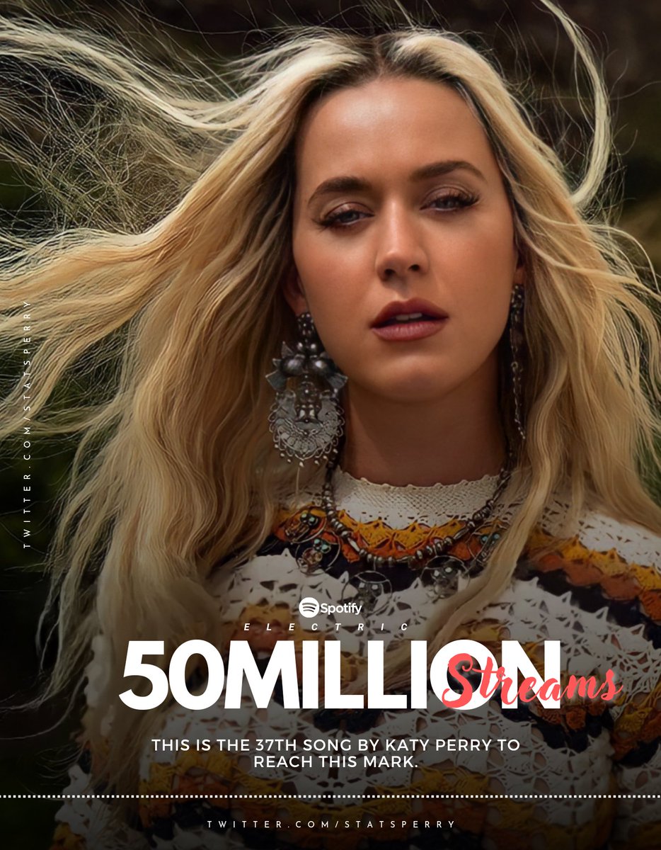 statsperry's tweet photo. “Electric” has surpassed 50 MILLION streams on Spotify. https://t.co/q0IBSp8Rqi