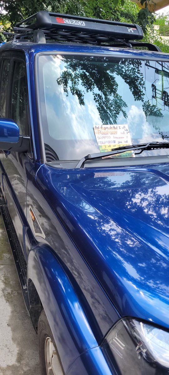 praneshvittal's tweet photo. @anandmahindra @MahindraScorpio, reaction from my 10 year old daughter after we took test drive of #ScorpioN and got back home. 
This is a different problem now 😕, she doesn't want to let go of it. 
#ScorpioLove https://t.co/ByAEHAs55i
