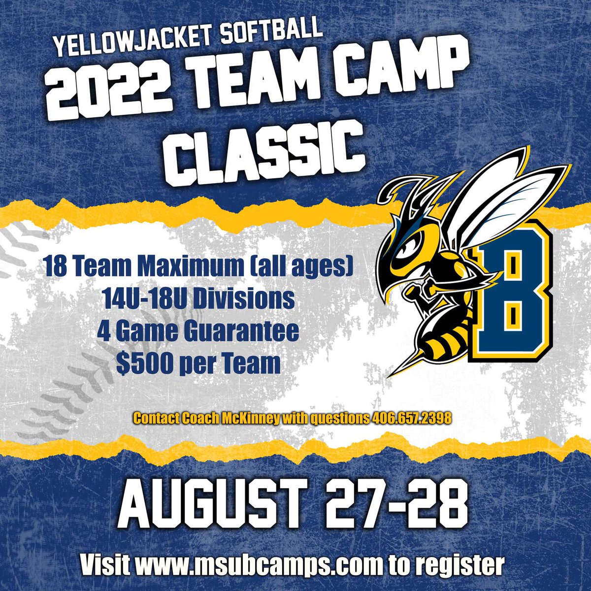 Our team camp is later this month! We are happy to announce that coaches from <a href="/CCSaints/">Carroll Athletics</a>, <a href="/UPArgoSoftball/">UP Softball</a>, <a href="/DCCBucsSoftball/">Dawson CC Softball</a>, and <a href="/MCC_Pioneers/">Miles CC Pioneer Athletics</a> will be in attendance as well!! Sign your team up at msubsoftball.com